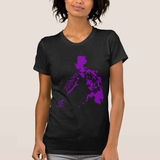 紫色フィリピン人のフィリピン島 Tシャツ (正面)
