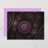 紫色フラクタル葉書 ポストカード (正面/裏面)