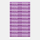 紫色ブロック粘着ラベル中四角形 ラベル (シート)