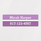 紫色ブロック粘着ラベル中四角形 ラベル (デザイン2)