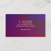 紫色ペット足の名刺 名刺 (裏面)