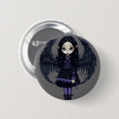 "紫色ペーパーハート"のボタン 缶バッジ (正面&裏面)