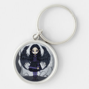 "紫色ペーパーハート"のKeychain キーホルダー