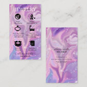 紫色ホログラフィックカラーシフトジュエリー気に 名刺 (正面/裏面)