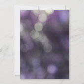 紫色ボケ光 & 「結婚しました」タイポグラフィー 招待状 (裏面)