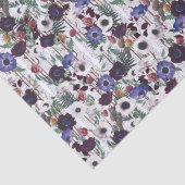 紫色ポピー畑 ヴィクトリアン風のティッシュペーパー 薄葉紙 (詳細)