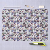 紫色ポピー畑 ヴィクトリアン風のティッシュペーパー 薄葉紙 (クラフト)