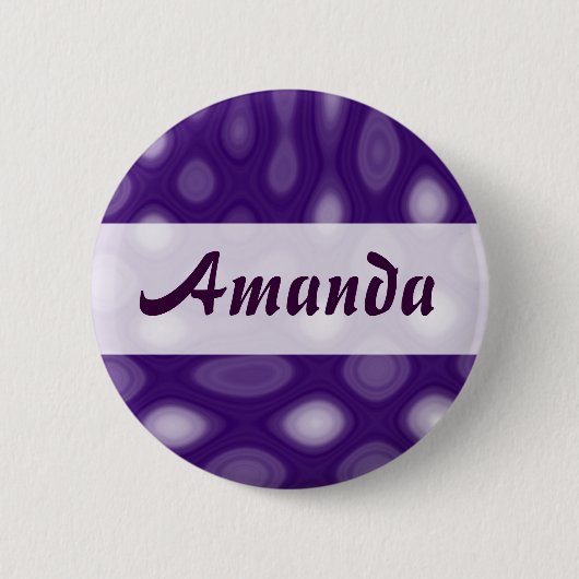 紫色マニア-名前 缶バッジ (正面)