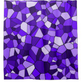 紫色モダンの幾何学模様 シャワーカーテン (正面)