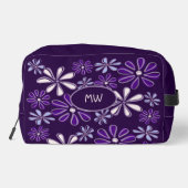 紫色モノグラムのの花ドードル模様 ドップキット (裏面)