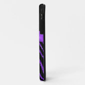 紫色モノグラム黒いグリッターのシマウマのiPhone 5の箱 Case-Mate iPhoneケース (裏面/左)