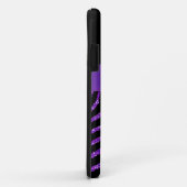 紫色モノグラム黒いグリッターのシマウマのiPhone 5の箱 Case-Mate iPhoneケース (裏面/右)