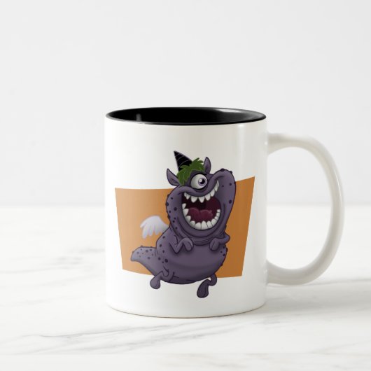 紫色モンスターのマグ ツートーンマグカップ (右)