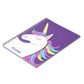 紫色ユニコーン プレtty ユニコーン ファンタジー ノートブック (左側)
