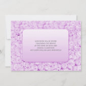 紫色ライラックのバラ　初めての聖体拝領　カスタム写真 招待状 (裏面)