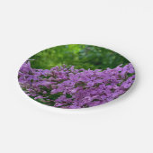 紫色ライラックのロマンチックでエレガントな紫色の花の写真 ペーパープレート (アングル)