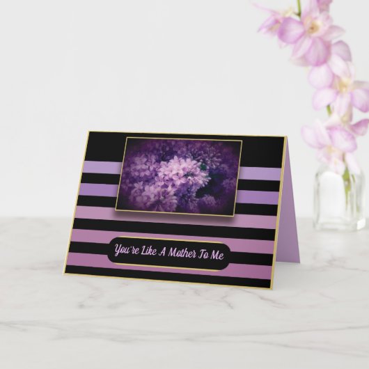 紫色ライラックの母の日グリーティングカード カード (蘭)