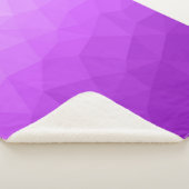 紫色ラベンダーのグラデーションの幾何学的メッシュパターン シェルパブランケット (3/4)