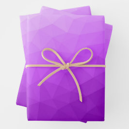 紫色ラベンダーのグラデーションの幾何学的メッシュパターン ラッピングペーパーシート