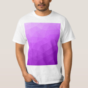 紫色ラベンダーのグラデーションの幾何学的メッシュパターン Tシャツ