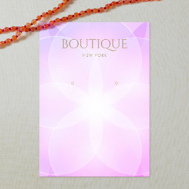 紫色ラベンダーグローイヤリングディスプレイカード