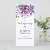 紫色ラベンダーフラワーズ結婚式 プログラム (スタンド正面)