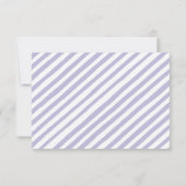 紫色ラベンダーフローラ結婚式RSVPエンクロージャカード 出欠カード (裏面)