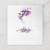 紫色ラベンダーワイルドフラワーズ座席表 プレイスカード (外部開封)