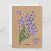 紫色ラベンダー写真花の母の日カード シーズンカード (裏面)