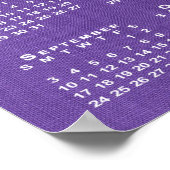 紫色リネン質感の2023カレンダー写真 ポスター (角)