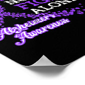 紫色リボンファミリーアルツハイマー認識度 ポスター (角)