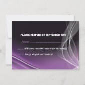 紫色ロードバイクの結婚式の出欠返信カード 招待状 (裏面)