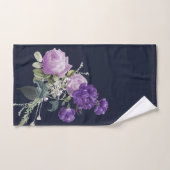 紫色ヴィンテージフローラ バスタオルセット (ハンドタオル)