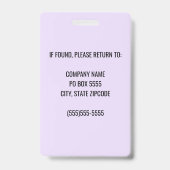 紫色企业标志员工照片徽章 バッジ (裏面)