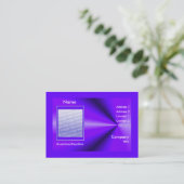 紫色光線(写真フレーム) 名刺 (スタンド正面)