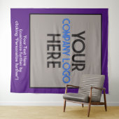 紫色公司ロゴ ビジネス トレード ショー 背景 タペストリー (インサイチュ(横))