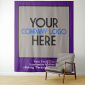 紫色公司ロゴ ビジネス トレード ショー 背景 タペストリー (インサイチュ)