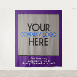 紫色公司ロゴ ビジネス トレード ショー 背景 タペストリー