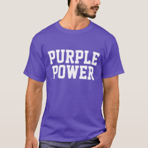 紫色力の米国製のTシャツ Tシャツ