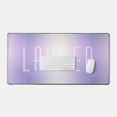 紫色勾配モノグモダンラはっきりしたグラム デスクマット (キーボード&マウス)