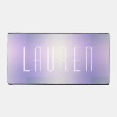 紫色勾配モノグモダンラはっきりしたグラム デスクマット (正面)