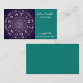 紫色占星術師の占星術のビジネスサービス 名刺 (正面/裏面)