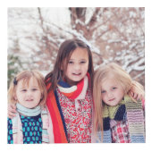 紫色及びフェイクな金ゴールドの紙吹雪-家族写真 フォトキューブ (右)