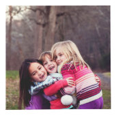 紫色及びフェイクな金ゴールドの紙吹雪-家族写真 フォトキューブ (正面)