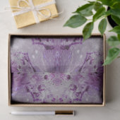 紫色及び灰色の穏やかな万華鏡のように千変万化するパターンのプリントパターン 薄葉紙 (ギフト)