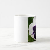 紫色及び白いパンジー コーヒーマグカップ (中央)