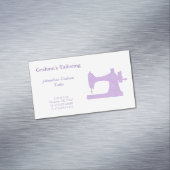 紫色及び白いミシンの名刺の磁石 マグネット名刺 (インサイチュ)