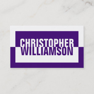 紫色及び白くモダンな専門の名刺 名刺