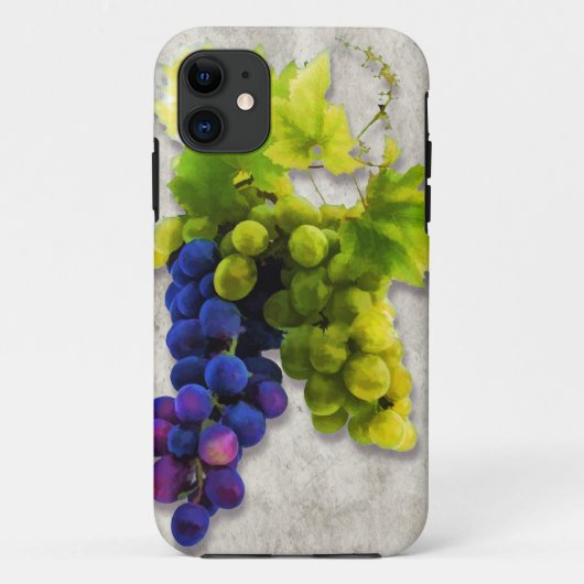 紫色及び緑のブドウ Case-Mate iPhoneケース (裏面)