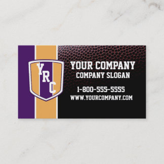 紫色及び金ゴールドのフットボールカード 名刺